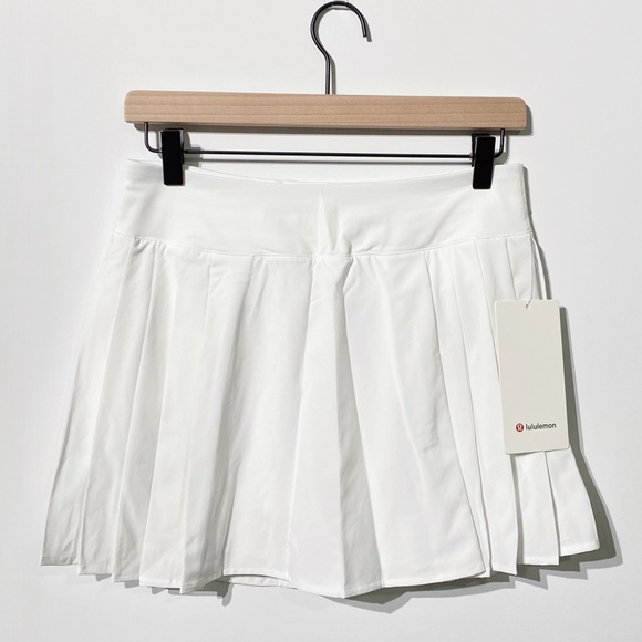 Lululemon Side Pleat HR Tennis Skirt White - Picture 1 of 6